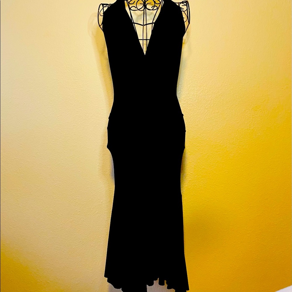 Women’s black halter dress